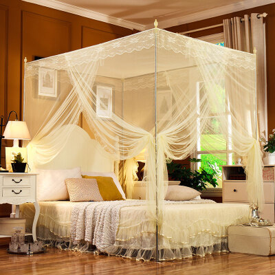 Yingxin bedding textile thickening stainless steel bayonet bracket encryption Zhang court-style three-door mosquito nets 15 meters bed beige
Yingxin bedding textile thickening stainless steel bayonet bracket encryption Zhang court-style three-door mosquito nets 15 meters bed beige