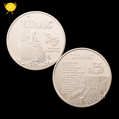 Titanic gold plated silver coins collectibles marks the 100th anniversary of the sinking of the British Titanic
Titanic gold plated silver coins collectibles marks the 100th anniversary of the sinking of the British Titanic