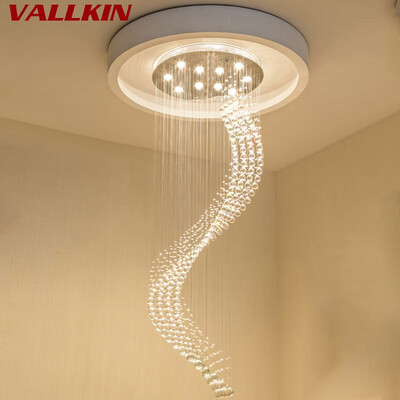 Modern Luster Crystal Chandeliers Lighting Fitting Single Spiral Staircase Pendant Lamp For Foyer Dining Room Restaurant
Modern Luster Crystal Chandeliers Lighting Fitting Single Spiral Staircase Pendant Lamp For Foyer Dining Room Restaurant