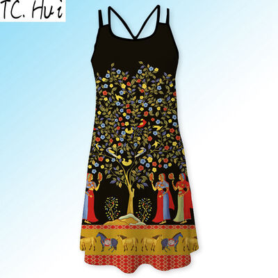 3D Women Brief Dress Print Floral Sleeveless Summer Dress Casual Loose Off-Shoulder Mini Short 3D Beach Dresses
3D Women Brief Dress Print Floral Sleeveless Summer Dress Casual Loose Off-Shoulder Mini Short 3D Beach Dresses
