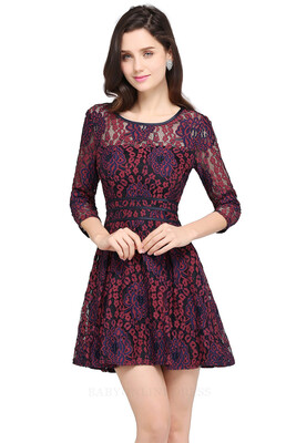MisShow Elegant Sexy Sheer Burgundy Lace Short Women Dress 2017 Cheap Three Quarter Sleeve Dress Party Vestido de Festa Curto
MisShow Elegant Sexy Sheer Burgundy Lace Short Women Dress 2017 Cheap Three Quarter Sleeve Dress Party Vestido de Festa Curto