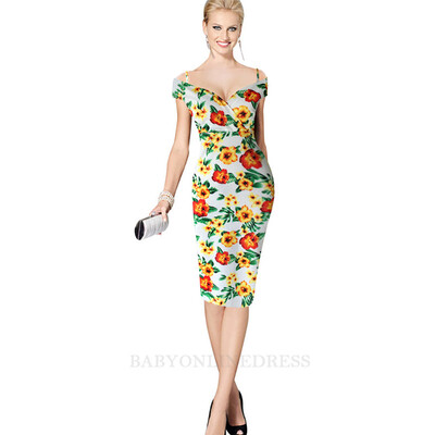 New Summer Women V-neck Short Sleeve with Straps Floral Print Flowers Vintage Sheath Bodycon Pencil Dress Knee-Length
New Summer Women V-neck Short Sleeve with Straps Floral Print Flowers Vintage Sheath Bodycon Pencil Dress Knee-Length