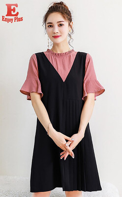 L XL XXL 3XL4XL 5XL plus size elegant new summer 2018 women dress short sleeve big size black faux two piece office lady loose
L XL XXL 3XL4XL 5XL plus size elegant new summer 2018 women dress short sleeve big size black faux two piece office lady loose