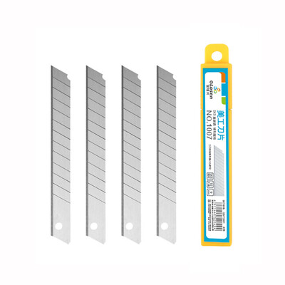 Jinlongxing Glosen 10 piece small blade 9mm high quality SK5 stainless steel art blade office stationery 1007
Jinlongxing Glosen 10 piece small blade 9mm high quality SK5 stainless steel art blade office stationery 1007
