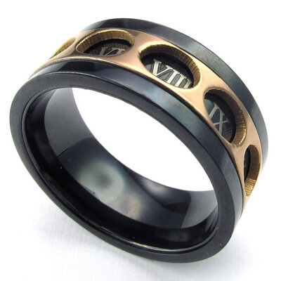 Hpolw Mens Fashion Hollow Roman Numerals Stainless Steel men Rings,Black Brown fashion ring Width: 9mm
Hpolw Mens Fashion Hollow Roman Numerals Stainless Steel men Rings,Black Brown fashion ring Width: 9mm