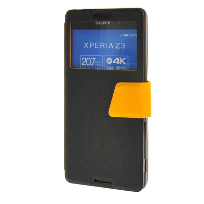 MOONCASE Xperia Z4 , Slim Window Design Leather Side Flip Bracket Case Cover for Sony Xperia Z4 Black Yellow
MOONCASE Xperia Z4 , Slim Window Design Leather Side Flip Bracket Case Cover for Sony Xperia Z4 Black Yellow