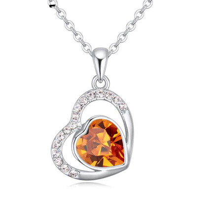 Heart Pendant Necklace Crystal from Austrian Elements For Women Gifts Statement Jewelry White Gold Plated 22084
Heart Pendant Necklace Crystal from Austrian Elements For Women Gifts Statement Jewelry White Gold Plated 22084