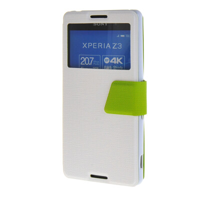 MOONCASE Xperia Z4 , Slim Window Design Leather Side Flip Bracket Case Cover for Sony Xperia Z4 White Green
MOONCASE Xperia Z4 , Slim Window Design Leather Side Flip Bracket Case Cover for Sony Xperia Z4 White Green