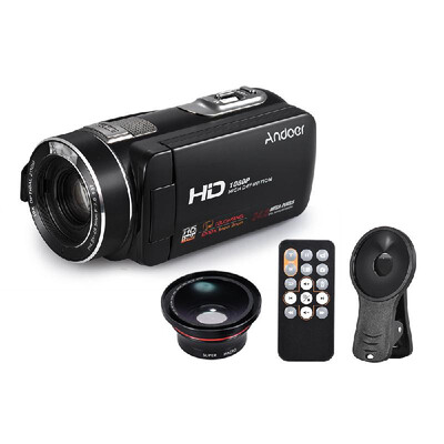 Andoer HDV-Z80 1080P Full HD 24MP Digital Video Camera Camcorder with 039X Wide Angle Macro Lens Remote Control 3" Touchscreen
Andoer HDV-Z80 1080P Full HD 24MP Digital Video Camera Camcorder with 039X Wide Angle Macro Lens Remote Control 3" Touchscreen