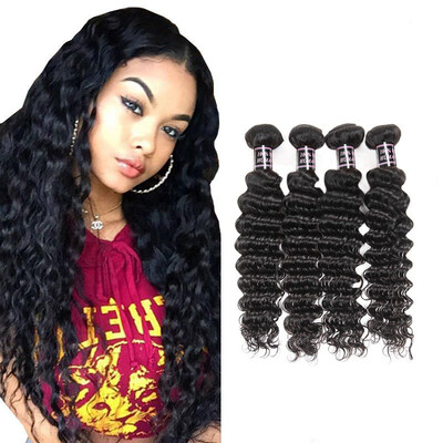 Ishow 4 Bundles 7A Peruvian Deep Wave Human Hair Weave Extensions Natural Color Can be Dyed Human Hair Bundles
Ishow 4 Bundles 7A Peruvian Deep Wave Human Hair Weave Extensions Natural Color Can be Dyed Human Hair Bundles