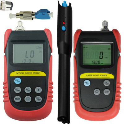 -70dB to 6dB Optical Power Meter 850nm1300nm Optical laser light source 5mw fiber visual fault locator FC to LC adapter
-70dB to 6dB Optical Power Meter 850nm1300nm Optical laser light source 5mw fiber visual fault locator FC to LC adapter