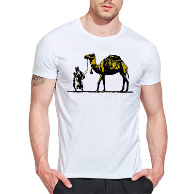 Mens O Round Neck Casual Short Sleeves Fashion Cotton T-Shirts Trader & Camel Picture Digital Print
Mens O Round Neck Casual Short Sleeves Fashion Cotton T-Shirts Trader & Camel Picture Digital Print
