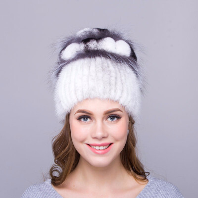 Winter Warm Fashion Mink Fur Hat Rex Rabbit Hair Ball Fox Fur Decoration Natural Fur Handmade Sewing 2018 New Discount Women hat
Winter Warm Fashion Mink Fur Hat Rex Rabbit Hair Ball Fox Fur Decoration Natural Fur Handmade Sewing 2018 New Discount Women hat