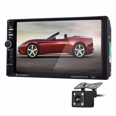 7060B 7 inch Car Audio Stereo MP5 Player 12V Auto Video Remote Control Rearview Camera