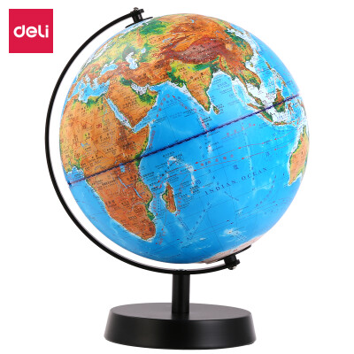Deli deli φ diameter 25cm three-dimensional embossed globe concave&convex mountain metal base teaching office decoration 2219
Deli deli φ diameter 25cm three-dimensional embossed globe concave&convex mountain metal base teaching office decoration 2219