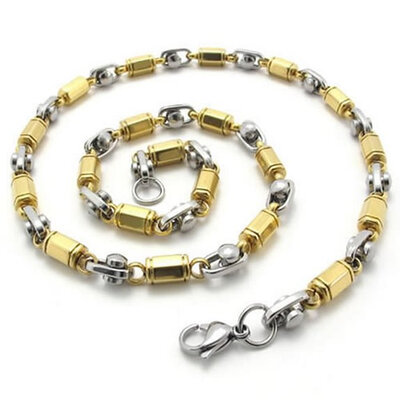 Hpolw Wholesale Jewelry Mens Unique 2-Tone Polished Mens Stainless Steel Necklace Link Lobster Clasps Chain,Gold Silver,22 inch
Hpolw Wholesale Jewelry Mens Unique 2-Tone Polished Mens Stainless Steel Necklace Link Lobster Clasps Chain,Gold Silver,22 inch