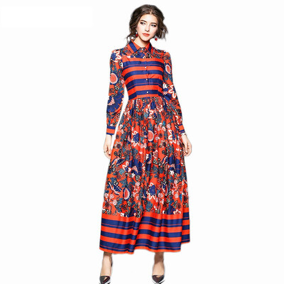 2018 Print Tunic Turn-down Collar Long Sleeve Big Pendulum Maxi Spring Women Dress Casual Long Maxi Printed Dress
2018 Print Tunic Turn-down Collar Long Sleeve Big Pendulum Maxi Spring Women Dress Casual Long Maxi Printed Dress