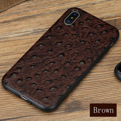 Genuine Leather Phone Case For iPhone X Ostrich Texture Back Cover For 6 6S 7 8 Plus Cases
Genuine Leather Phone Case For iPhone X Ostrich Texture Back Cover For 6 6S 7 8 Plus Cases
