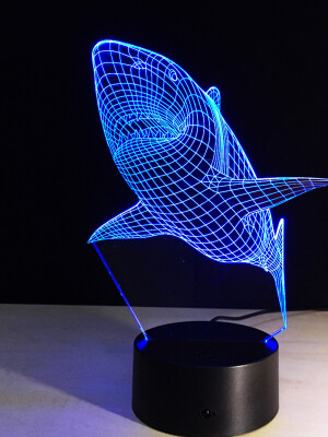 AINA red blue&purple shark night light