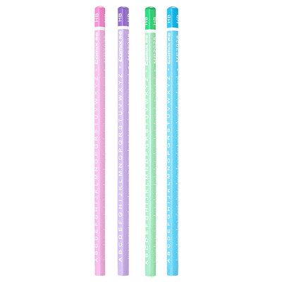Qixin COMIX primary school HB straight ruler letter writing pencil triangle with scale&26 English letters 12 box MP2028