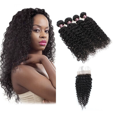 Ishow Kinky Curly Weave Human Hair Bundles with Lace Closure 7A Peruvian Hair Weave 4 Bundles with Closure
Ishow Kinky Curly Weave Human Hair Bundles with Lace Closure 7A Peruvian Hair Weave 4 Bundles with Closure