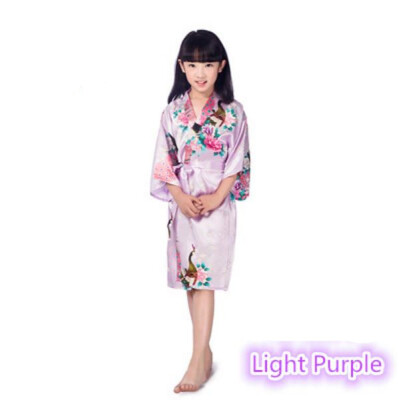 Child Peacock Cardigan Children dressing gown Summer thin embroidered silk Homewear Japanese style cardigan gown Girls print Peac
Child Peacock Cardigan Children dressing gown Summer thin embroidered silk Homewear Japanese style cardigan gown Girls print Peac