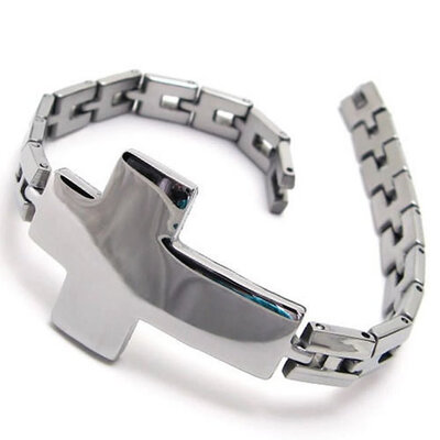 Hpolw silver Stainless Steel Cross white crystal Bolt buttoned Bracelets,Quality guarantee,colorfast,sell very well
Hpolw silver Stainless Steel Cross white crystal Bolt buttoned Bracelets,Quality guarantee,colorfast,sell very well
