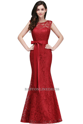 Elegant Burgundy Lace Mermaid Evening Dresses 2018 Sleeveless Formal Party Dresses With Belt
Elegant Burgundy Lace Mermaid Evening Dresses 2018 Sleeveless Formal Party Dresses With Belt