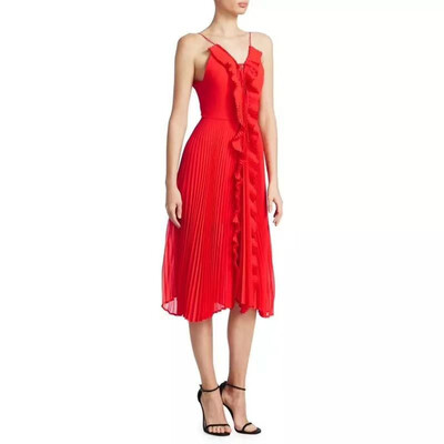 Summer Sexy Spaghetti Strap Party Dress Female Sleeveless Ruffle Pleated Midi Dresses Women Beach Clothes 2018 New
Summer Sexy Spaghetti Strap Party Dress Female Sleeveless Ruffle Pleated Midi Dresses Women Beach Clothes 2018 New