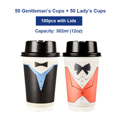 OTOR 382ml Paper Cups for Milk Tea Coffee Thickened Double Wall Heat-Insulated Cup with Cover Party Anniversary Cup 100pcs
OTOR 382ml Paper Cups for Milk Tea Coffee Thickened Double Wall Heat-Insulated Cup with Cover Party Anniversary Cup 100pcs