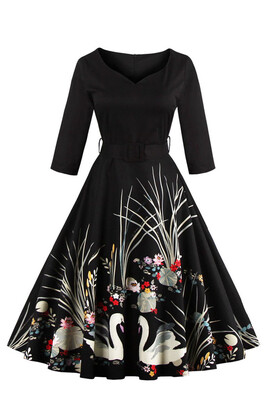 MisShow 2017 summer woman dress plus size vintage dress 50s fudrey hepburn print robe female party retro dress Tunic Vestidos
MisShow 2017 summer woman dress plus size vintage dress 50s fudrey hepburn print robe female party retro dress Tunic Vestidos