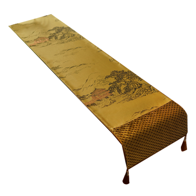 New Golden Courtyard Luxury Table cloth Brocade Fashion Wedding Table Runner Traditional Embroidery Home Hotel Villa Decoration
New Golden Courtyard Luxury Table cloth Brocade Fashion Wedding Table Runner Traditional Embroidery Home Hotel Villa Decoration