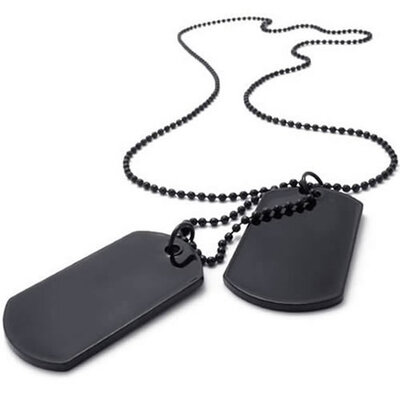 Hpolw New Style Mens Stainless Steel Casting Black Army Style Dog Tag Pendant Necklace Chain
Hpolw New Style Mens Stainless Steel Casting Black Army Style Dog Tag Pendant Necklace Chain