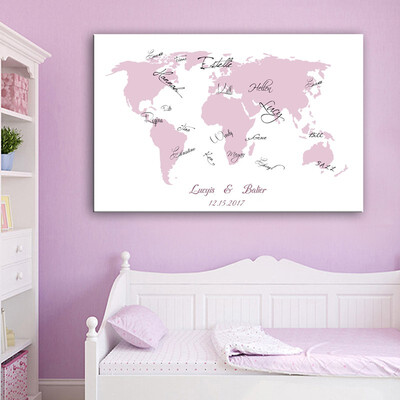 Guest Signature Party Gift Wedding Canvas Signing Board Canvas Painting -Pink Map Wedding DIY Decoration Free Shipping
Guest Signature Party Gift Wedding Canvas Signing Board Canvas Painting -Pink Map Wedding DIY Decoration Free Shipping