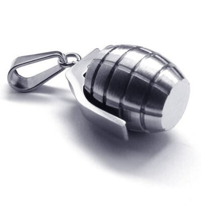 Hpolw Hot Selling NEW Fashion Mens Stainless Steel Casting Black&Silver&Gold Hand Grenade Pendants Jewelry Alloy Necklace
Hpolw Hot Selling NEW Fashion Mens Stainless Steel Casting Black&Silver&Gold Hand Grenade Pendants Jewelry Alloy Necklace