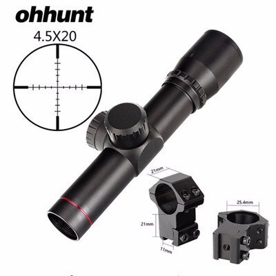 Ohhunt 45x20 1 inch Compact Hunting Rifle Scope Tactical Optical Sight P4 Reticle Riflescope With Flip-open Lens Caps&Rings
Ohhunt 45x20 1 inch Compact Hunting Rifle Scope Tactical Optical Sight P4 Reticle Riflescope With Flip-open Lens Caps&Rings