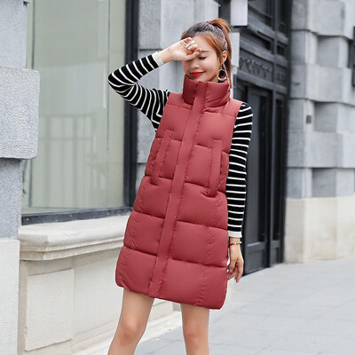 Womens Cotton Vest Long Fashion Stand Collar 2018 Autumn&Winter New Arrival Down Cotton Vest
Womens Cotton Vest Long Fashion Stand Collar 2018 Autumn&Winter New Arrival Down Cotton Vest
