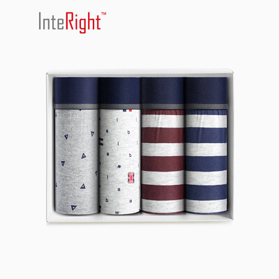 INTERIGHT underwear mens sports wind stretch cotton mens boxers 4 boxed mixed color C
INTERIGHT underwear mens sports wind stretch cotton mens boxers 4 boxed mixed color C