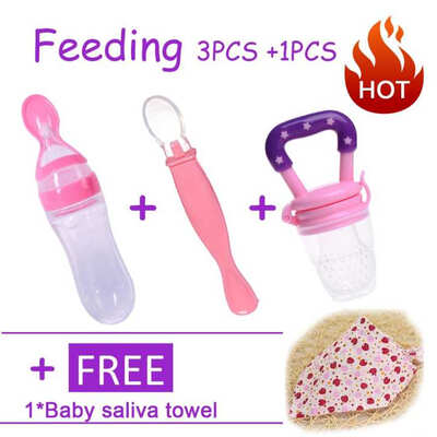 Feeding set Silicone Baby Squeeze Spoon Food Feeder Bottle Feeder PacifierSilica gel spoon
Feeding set Silicone Baby Squeeze Spoon Food Feeder Bottle Feeder PacifierSilica gel spoon