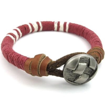 Hpolw Womens Alloy Leather Rope Red&blue and black Retro fashion Bracelet,18mm(0.7") Length: 8"(20.3cm
Hpolw Womens Alloy Leather Rope Red&blue and black Retro fashion Bracelet,18mm(0.7") Length: 8"(20.3cm