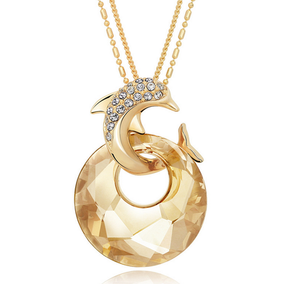 Necklace high-end imported crystal dolphin bay lovers sweater chain Stylish&versatile
Necklace high-end imported crystal dolphin bay lovers sweater chain Stylish&versatile