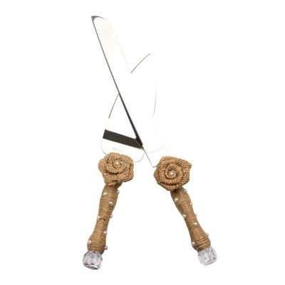 UpperX 1 set of silver hemp rope stainless steel rose flower pearl wedding cake knife shovel 1 cake knife a cake shovel
UpperX 1 set of silver hemp rope stainless steel rose flower pearl wedding cake knife shovel 1 cake knife a cake shovel