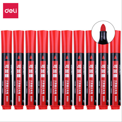 Deli deli can add ink large capacity oily logistics marker round head red 10 box S569
Deli deli can add ink large capacity oily logistics marker round head red 10 box S569