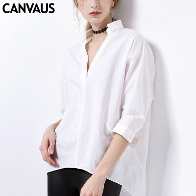 Canvaus Summer New Loose V-neck Three Quarter Sleeve White Commuter OL Fashion Shirt Blouse
Canvaus Summer New Loose V-neck Three Quarter Sleeve White Commuter OL Fashion Shirt Blouse