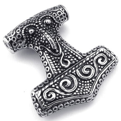 Hpolw Fashion Jewelry Mens Vintage Stainless Steel Thors Hammer Slide Pendant NecklaceBlack Silver18-26 inch Chain
Hpolw Fashion Jewelry Mens Vintage Stainless Steel Thors Hammer Slide Pendant NecklaceBlack Silver18-26 inch Chain