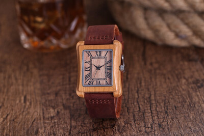 Minimalist Creative Wooden Watch Modern Mens Rectangle Roman Dial Bamboo Leather Band Nature Wood Quartz Wrist Watch Clock Gifts
Minimalist Creative Wooden Watch Modern Mens Rectangle Roman Dial Bamboo Leather Band Nature Wood Quartz Wrist Watch Clock Gifts