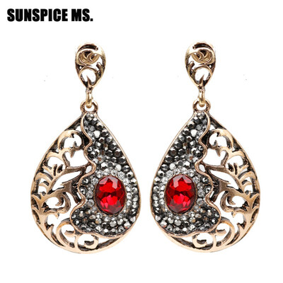SUNSPICE MS Turkish Hollow Flower Dangle Earrings Full Crystal Women Retro Vintage Drop Earrings Wedding Jewelry Boho 2018 New
SUNSPICE MS Turkish Hollow Flower Dangle Earrings Full Crystal Women Retro Vintage Drop Earrings Wedding Jewelry Boho 2018 New