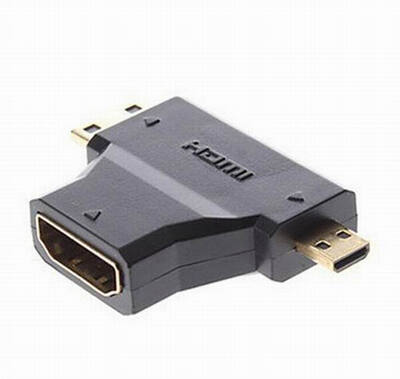 Huayuan 3 in 1 Mini Micro HDMI Male to HDMI Female V14 90 Degree Angle Adapter Connector
Huayuan 3 in 1 Mini Micro HDMI Male to HDMI Female V14 90 Degree Angle Adapter Connector