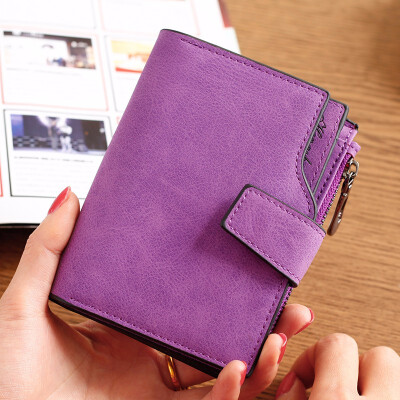 Ladies short wallet candy color buttons wallet multi card womens zero wallet frosted zipper bag
Ladies short wallet candy color buttons wallet multi card womens zero wallet frosted zipper bag