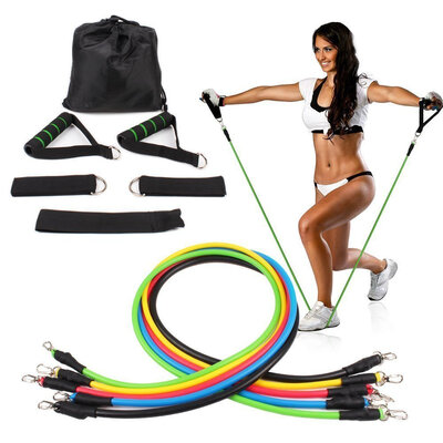 11pc Resistance Band Set - with Door Anchor Handles Ankle Straps - Stackable Up To 100lbs - For Resistance Training Physical
11pc Resistance Band Set - with Door Anchor Handles Ankle Straps - Stackable Up To 100lbs - For Resistance Training Physical